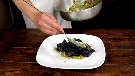 L'impiattamento dei nostri ravioli